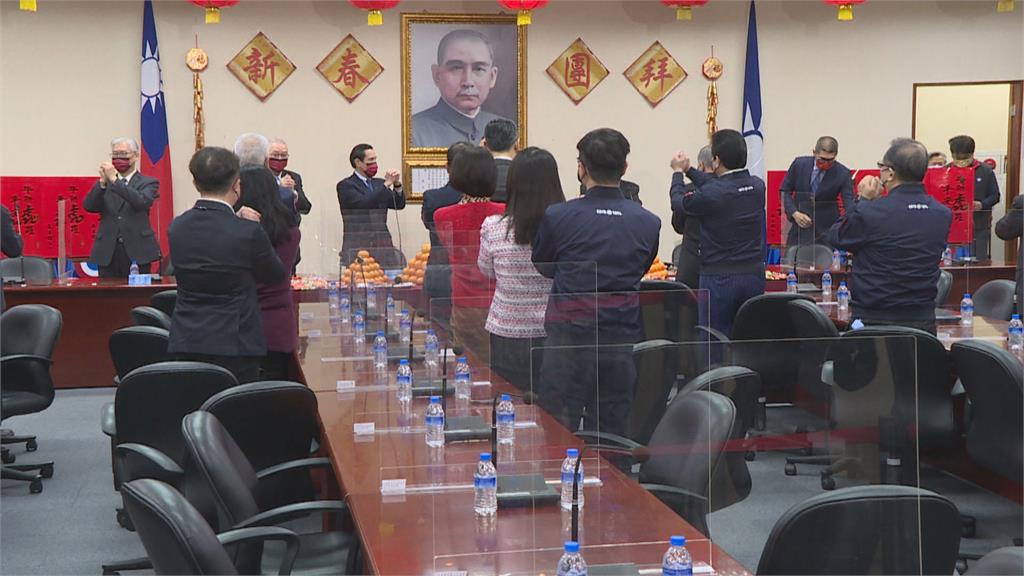 國民黨新春團拜 吳伯雄、吳敦義和馬英九同台