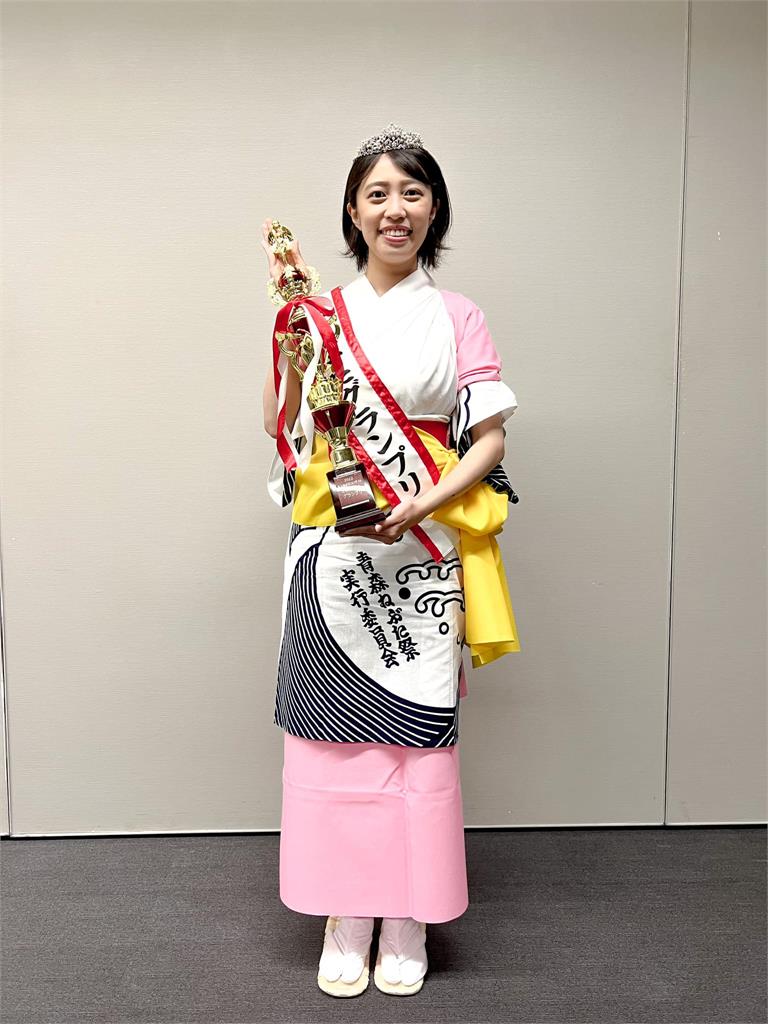 台灣之光！日本「青森睡魔小姐」25歲正妹奪后冠　49年首位外國佳麗
